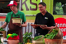 Houston Makeup artist Cinthia Moore production shot of H.E.B. commercial