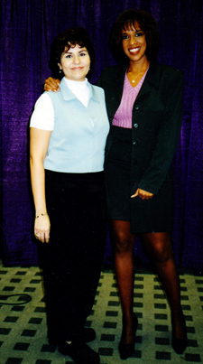 Houston Makeup artist Cinthia Moore and Host Gayle King