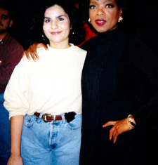 houston makeup artist Cinthia Moore and Host Oprah Winfrey