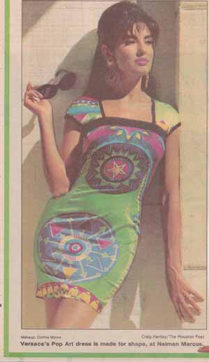 Houston makeup artist Cinthia Moore did hair and makeup on the models for this Nieman Marcus ad that was in the Houston Post.