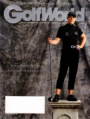 Houston Makeup Artist Cinthia Moore did makeup for Annika Sorenstam for the Golf World cover  photoshoot